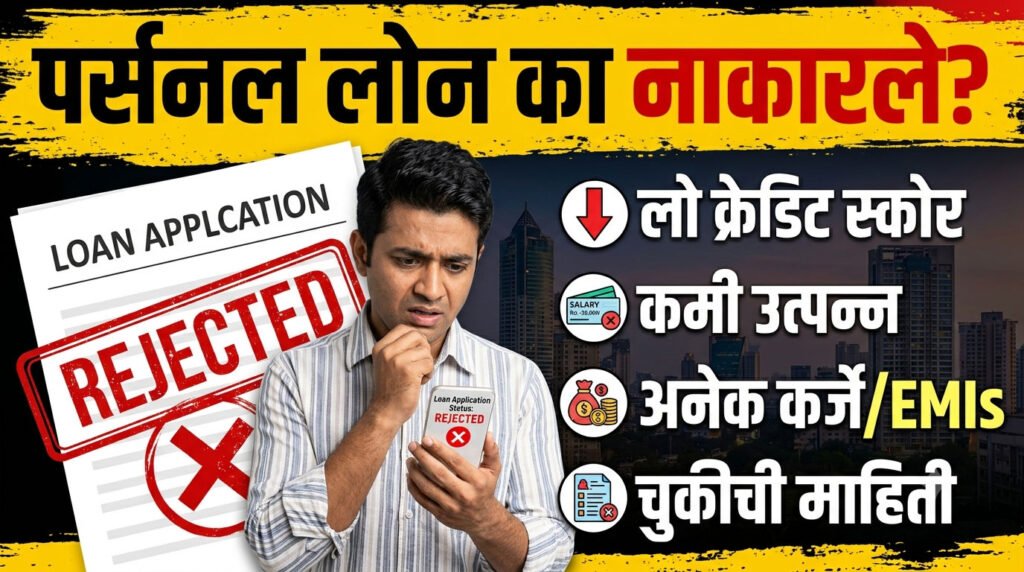 Personal Loan Reject होण्याची कारणे