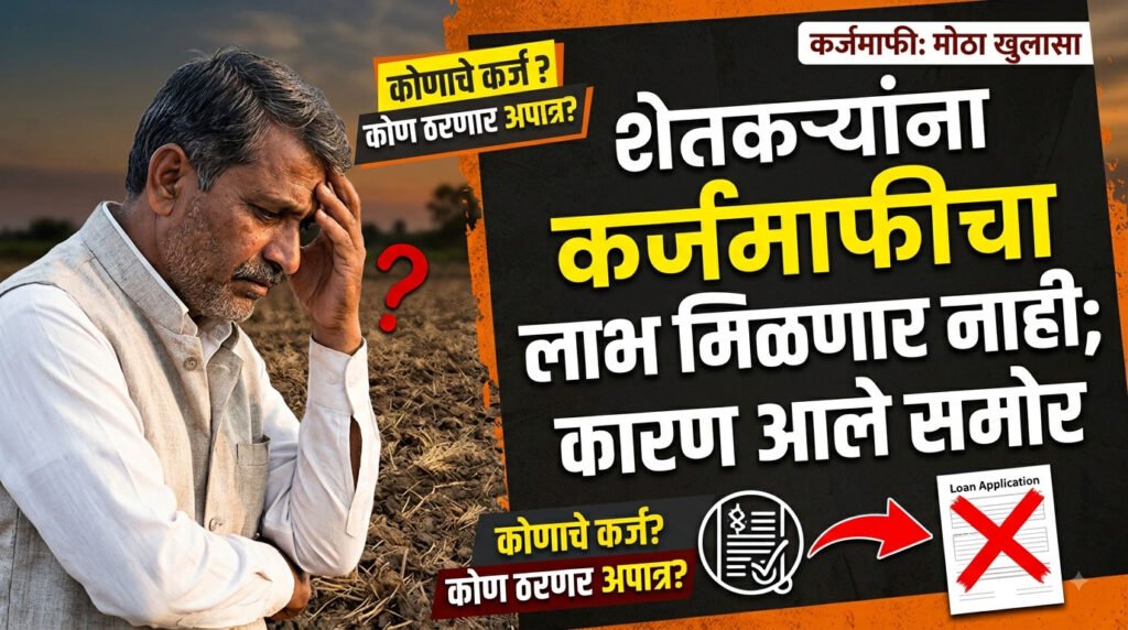 शेतकऱ्यांना कर्जमाफीचा लाभ मिळणार नाही